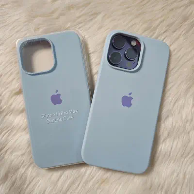 Picture of For Iphone 14 / Iphone 14 Plus / Iphone 14 Pro / Iphone 14 Pro Max Luxury Silicone Protect Back Cover Soft Case - Camera(Saira Blue Colour)