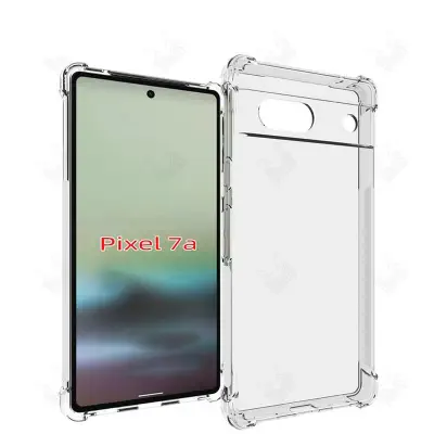 Picture of Google Pixel 7a Flexible Clear Transparent Soft TPU Back Case Cover