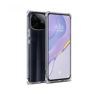 Picture of Casotec Crystal Clear Back Case for iQOO Z9 Turbo 5g | Raised Bumps for Camera & Screen Protection | Clear Soft Silicone Back Case Cover for iQOO Z9Turbo5g (TPU | Transparent)