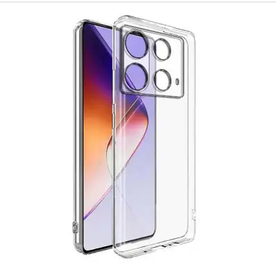 Picture of Soft Premium Crystal Clear Back Case for Infinix Note 40s| Raised Bumps for Camera & Screen Protection | Clear Soft Silicone Back Case Cover for Infinix Note 40s (TPU | Transparent)