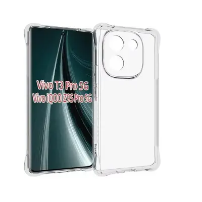 Picture of iQOO Z9s Pro 5G / Vivo T3 Pro 5G Back Cover | Heavy Duty Hybrid Back Cover Tranparent Full Clear Soft Longlasting Usable Back Case iQOO Z9s Pro 5G / Vivo T3 Pro 5G Back Cover | Heavy Duty Hybrid