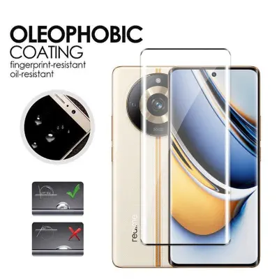 Picture of Full Coverage Tempered Glass for Realme 13 12 12x 11 Pro Plus + 5G 10 Pro GT Explorer Master Curved Screen Protector Film