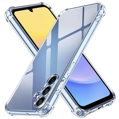 Picture of Samsung Galaxy A16 5G flexible clear transparent soft tpu back case cover with bumper