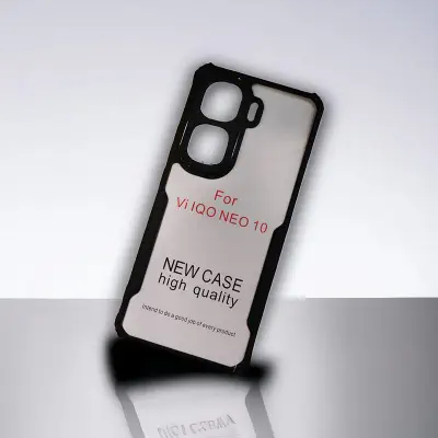 Picture of For Vivo iQOO Neo10 Edge-Reinforced Shockproof Cushion Back Clear Hybrid Transparent Hard Cover Casing