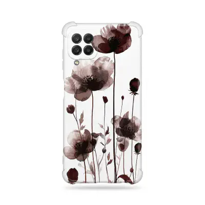 Picture of for samsung a12 / m12 soft  flower printed back cover