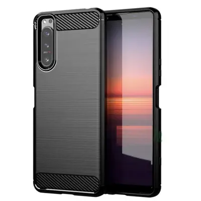 Picture of Sony Xperia 5 carbon fiber silicon back cover