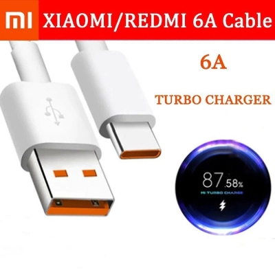Picture of Xiaomi Type-C 5A 33w Turbo Charger Cable Quick Charging Type C USB Line For Mi 9 10 11 Pro 9Se CC9 Pro Note 10 Lite Redmi K MI 10T Pro 5G 10i Poco X3 Type C Fast Charging Cable 1M Redmi Note 9 10 K30 Ultra POCO M3 Pro 5G Mi 11 Lite- White