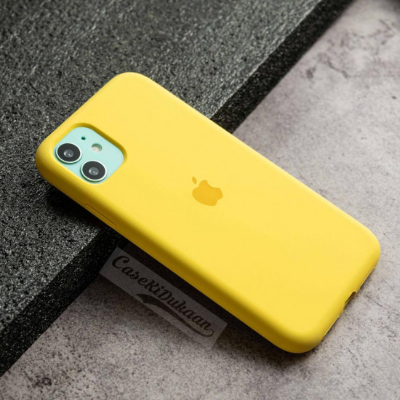 Picture of For iPhone 11 Pro Liquid Silicone Case - USG Premium Soft Back Cover | Luxury Shockproof Protection | Yellow