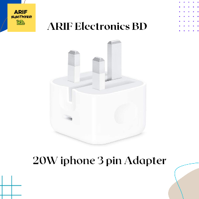 Picture of ARIF Electronics BD - iPhone 20W PD USB-C Power Adapter (3 Pin) | Fast Charger for iPhone 7 Plus to iPhone 14 Pro Max