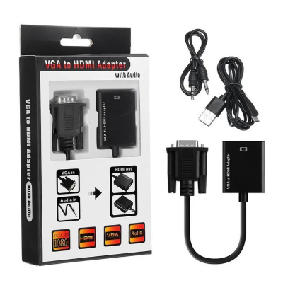 Picture of VGA TO HDMI CONVERTER CABLE ADAPTER WITH AUDIO 1080P