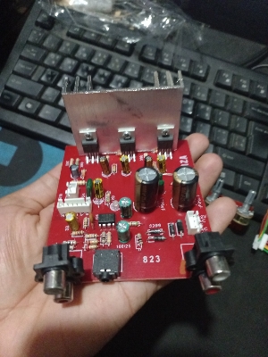Picture of 3 Channel Power Amplifier Board model 2030 and 3 IC top quality 15W+15W DC 12V Audio Power Amplifier 2030 thriple  IC DYE Module