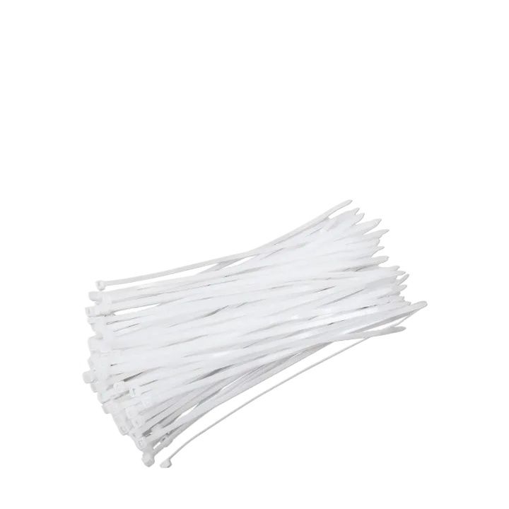 Picture of Arif Cable Ties 4 Inch 3 X 100 mm White Color Durable Nylon Self-Locking Electric Zip Tie-100 PCS Packet