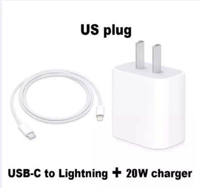 Picture of For iPhone 20W Power Adapter Charger USB-C To Lightning Cable US EU Plug Fast Charger for iPhone
