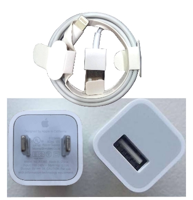 Picture of New 2pin iPhone Charger with Cable for iPhone X, 8, 7, 6S, 6 Plus, (iOS 8 , iOS 9, iOS 10 and iOS 11 or Super) - charger