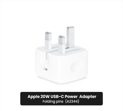 Picture of Apple 20W USB-C Power Adapter Folding pins (New Pack) - White (Model -A2344)- White