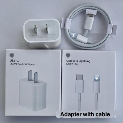 Picture of iPhone 20W Power Adapter Charger USB-C To Lightning Cable US EU Plug Fast Charger for iPhone