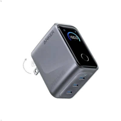 Picture of Anker Prime 160W USB-C GaN Charger (A2687) — Smart 3-Port Fast Charging Station -  GRAY