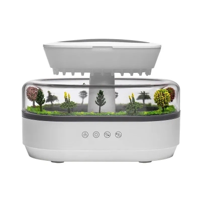 Picture of Rain Cloud Aroma Diffuser Small Air Humidifiers Water Drip Micro Landscape With 7 Night Light | Ultrasonic USB -  White