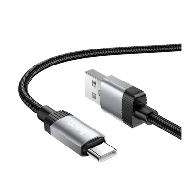 Picture of Hoco X117 Star Fast Charging Data Cable (USB to Type-C) - Black and Silver