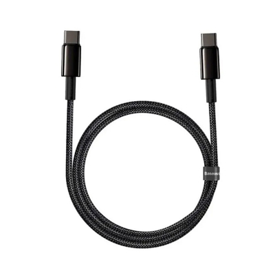 Picture of Baseus Tungsten Gold Fast Charging Type-C to Type-C Data Cable 100W - Black