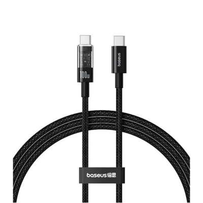 Picture of Baseus Gem Series Type-C to Type-C 100W Cable For Macbook Mobile Iphone 15 Series Samsung Pixel - Black