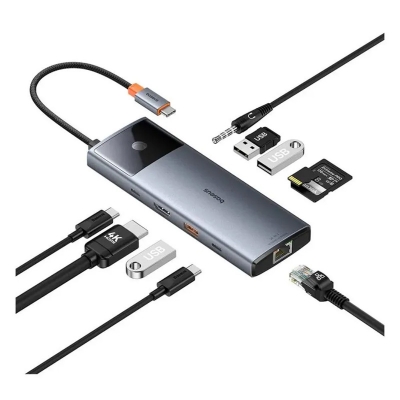 Picture of Baseus Metal Gleam Series II 10-in-1 USB Hub 4K 60Hz PD 100W -  Silver