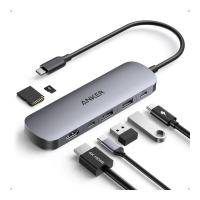 Picture of Anker Nano A83D2 7-in-1 USB-C Hub with 4K HDMI -  GRAY