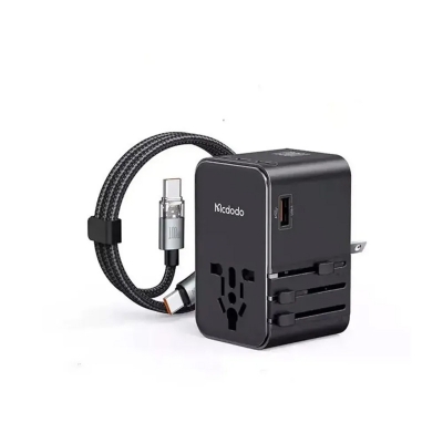 Picture of Mcdodo CP-614 100W GaN Universal Travel Adapter with 100w C to C Cable - Size-10, Black