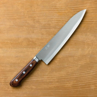Picture of Japanese Chef’s Knife ARITSUGU Gyuto Carbon Steel Kitchen Knife for Effortless Slicing -  Silver
