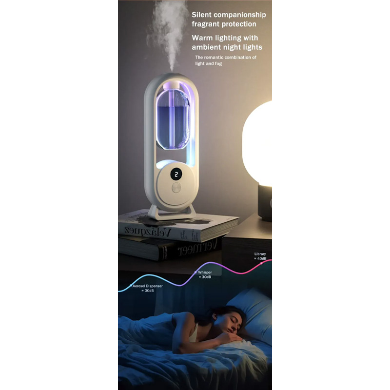 Picture of Wall-Mounted USB Rechargeable Aromatherapy Diffuser & Humidifier | Essential Oil Automatic Machine -  White