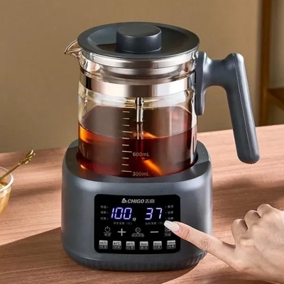 Picture of Multifunctional 1300ml Thermostatic Kettle for Baby Milk and Tea Temperature Control -  Silver