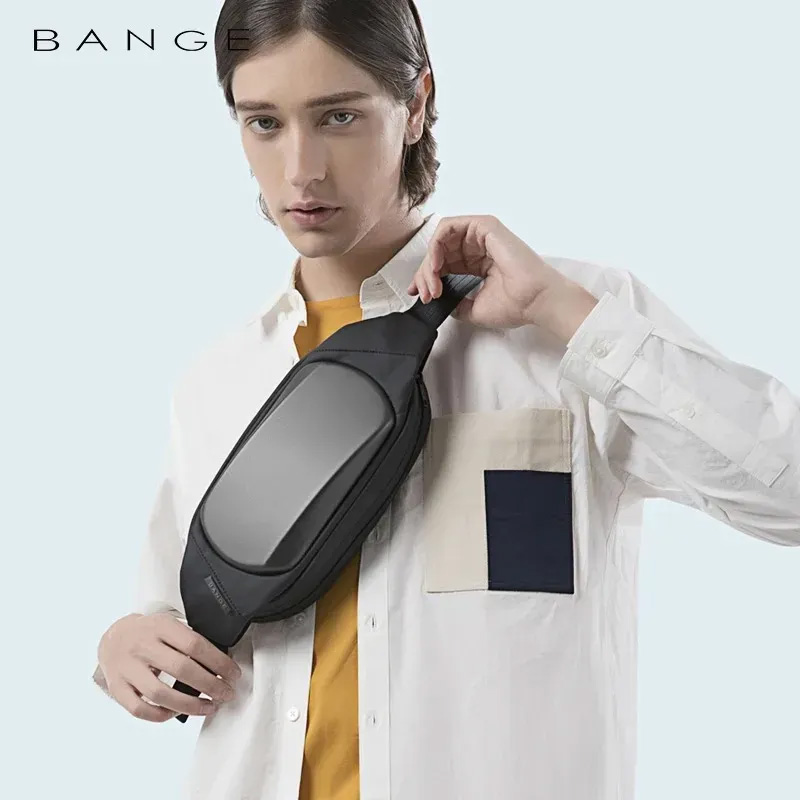 Picture of Bange BG-7266 Waterproof EVA Hard Shell Crossbody Bag - Size-13 Inch, Black