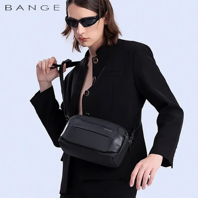 Picture of BANGE BG-7717 Premium Quality Waterproof Crossbody Sling Bag - Size-10 Inch, Black