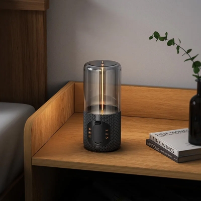 Picture of Hoco BS64 Rocker Bluetooth Speaker – 5W Powerful Sound with Floating LED Light - Black