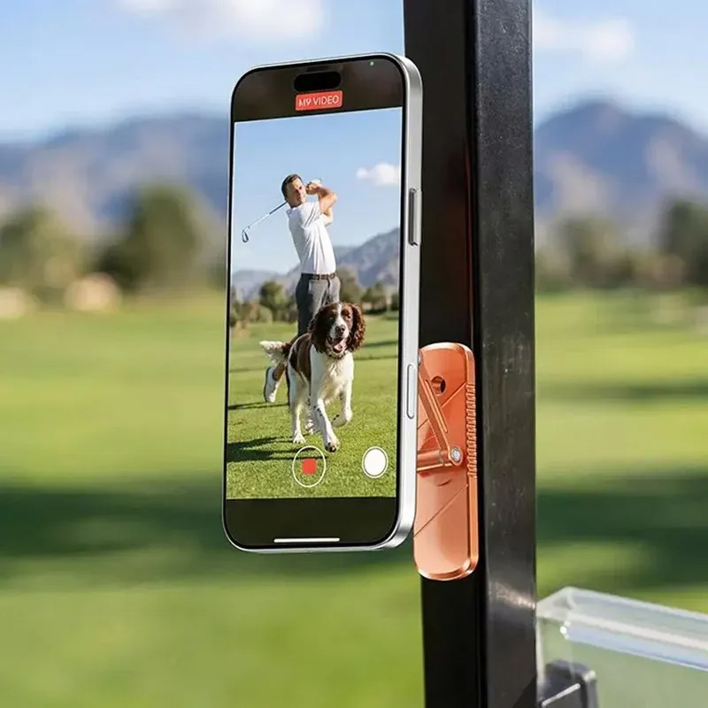 Picture of Gym Phone Holder For Magsafe Double-sided Magnetic N52 Strong Magnet with Adjustable Arm - Black & Orange