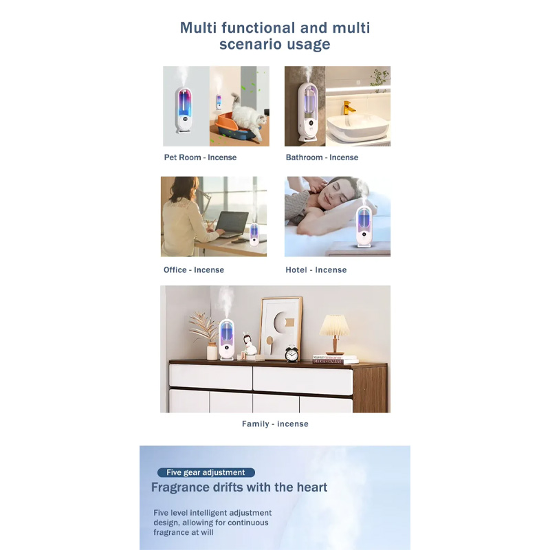 Picture of Wall-Mounted USB Rechargeable Aromatherapy Diffuser & Humidifier | Essential Oil Automatic Machine -  White