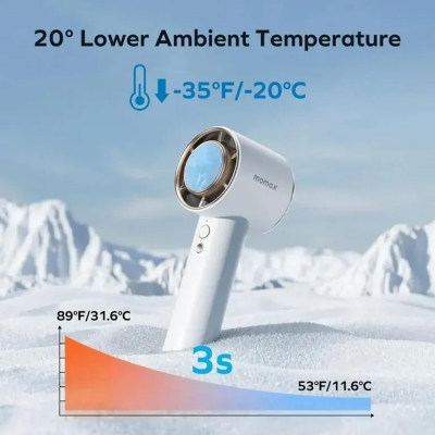 Picture of Momax Ultra Freeze Portable Icy Cooling Fan -  White
