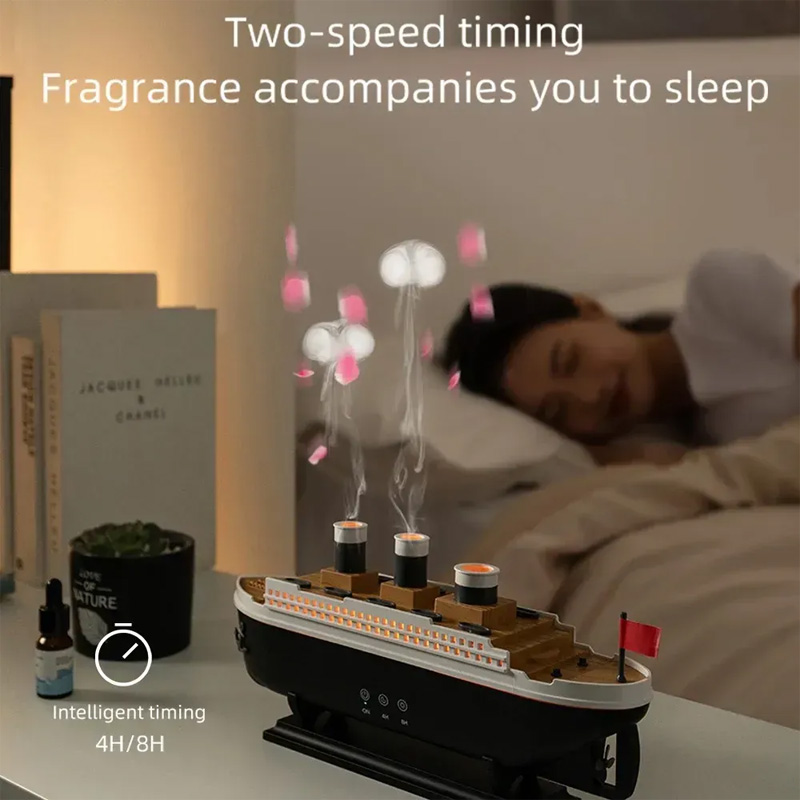 Picture of Aroma Diffuser Ship Cool Mist Humidifier with Remote Control - Black