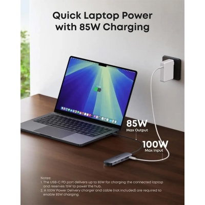 Picture of Anker Nano A83D2 7-in-1 USB-C Hub with 4K HDMI -  GRAY