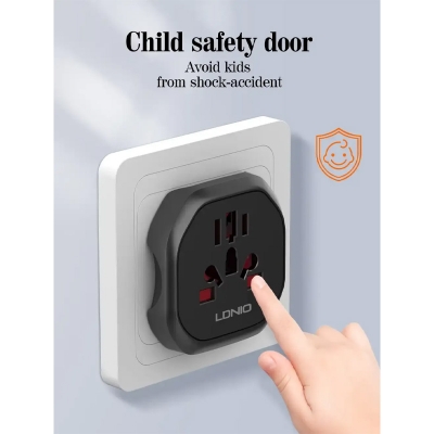 Picture of LDNIO Z7 Universal Adapter Conversion Socket - Black