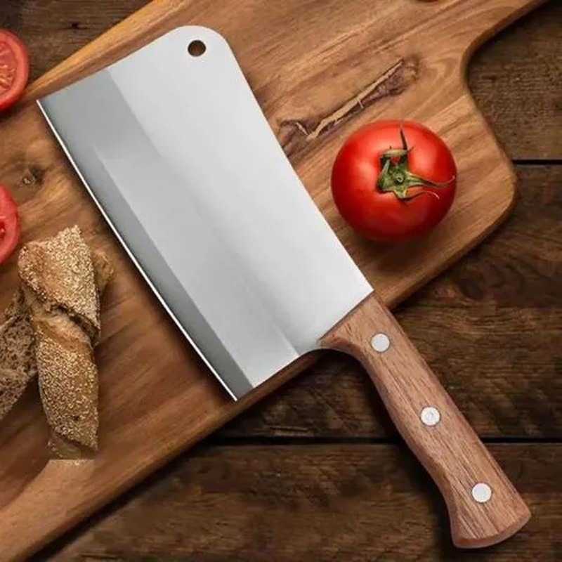Picture of Butcher Knife, Meat Cleaver Knife, 8 Inches Chopper Knife — Super Strong for Heavy Duty -  Silver