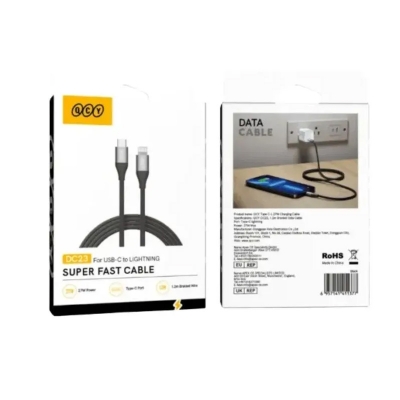 Picture of QCY DC23 Type C-L 27W Charging Cable - Black