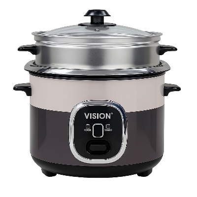 Picture of Vision Rice Cooker with Steamer- 3.0 L REL- Delight (Double Pot) SS Body 1100W Power