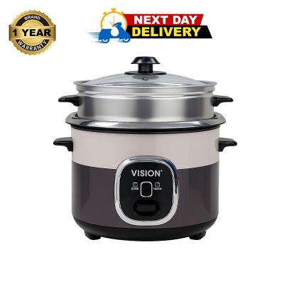 Picture of Vision Rice Cooker with Steamer- 3.0 L REL- Delight (Double Pot) SS Body 1100W Power