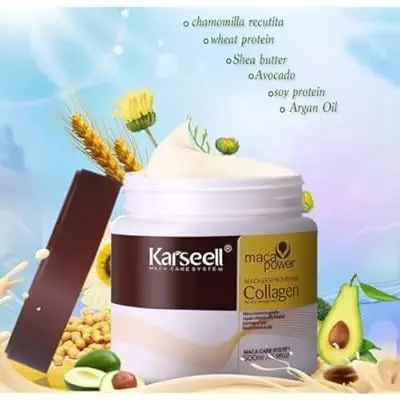 Picture of Karseell Collagen Hair Treatment Deep Repair Conditioning Argan Oil Hair Mask Essence for Dry Damaged Hair All Hair Type