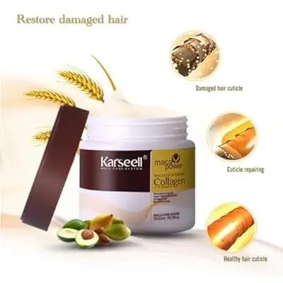 Picture of Karseell Collagen Hair Treatment Deep Repair Conditioning Argan Oil Hair Mask Essence for Dry Damaged Hair All Hair Type
