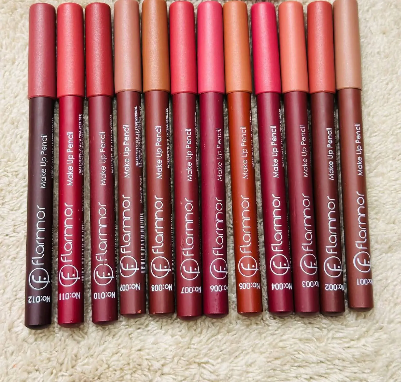 Picture of Flormar Long Lasting Matte Lipstick Pencils Set (12 Pieces)
