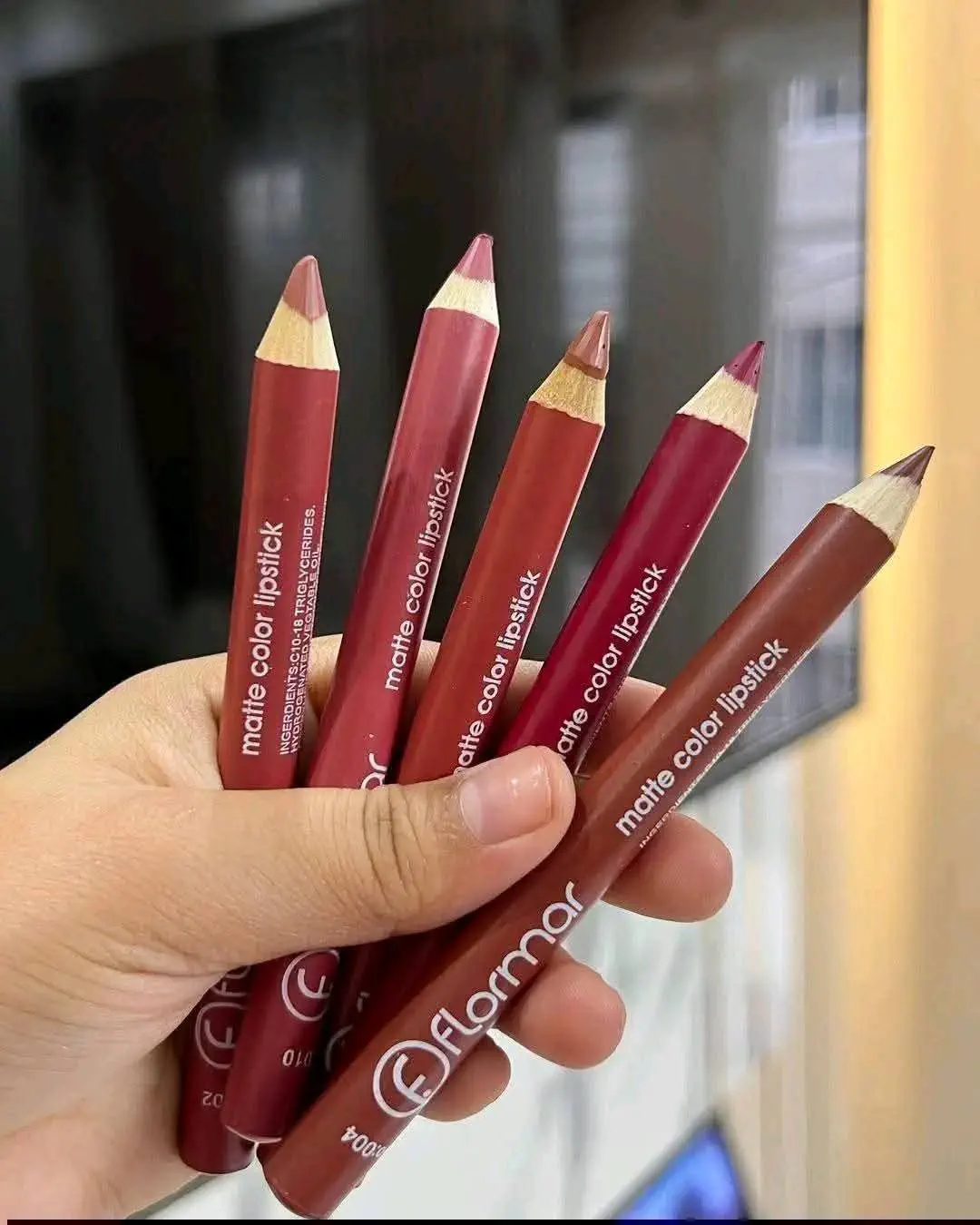 Picture of Flormar Long Lasting Matte Lipstick Pencils Set (12 Pieces)