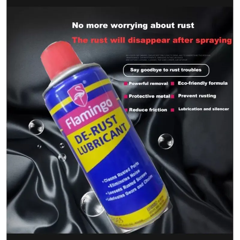Picture of Flamingo De-Rust Lubricant 450ml, anti rust proof lubricant, Rust Cleaner Remover and Protector Liquid SprayMulticolor