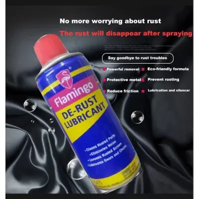 Picture of Flamingo De-Rust Lubricant 450ml, anti rust proof lubricant, Rust Cleaner Remover and Protector Liquid SprayMulticolor